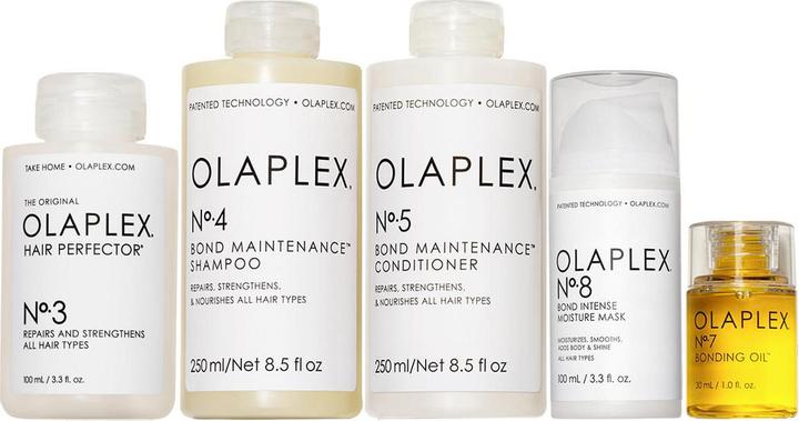 Produktbild Olaplex Expert Pflegeset No. 3 + No. 4 + No. 5 + No. 7 + No. 8 (Haarpflege set)