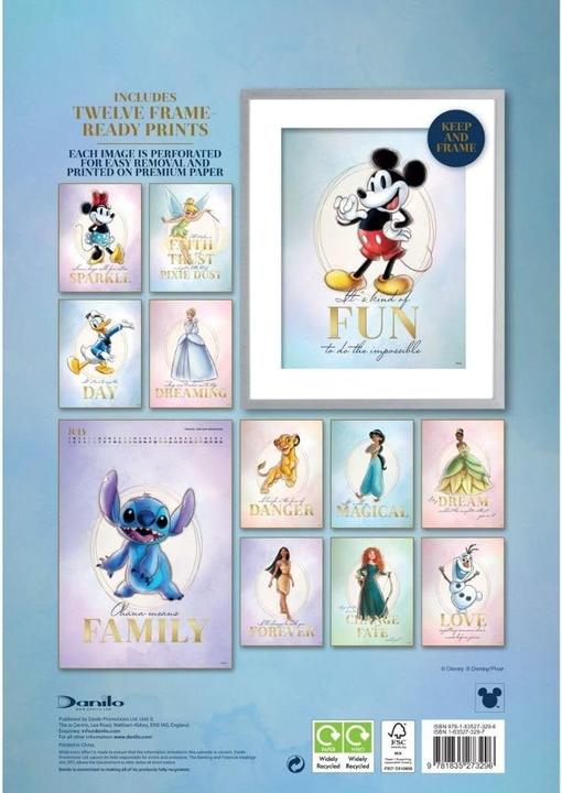 Actual product image Disney Deluxe 2025 Wall Calendar (German)