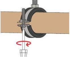 Actual product image Fischer Articulated pipe clamp
