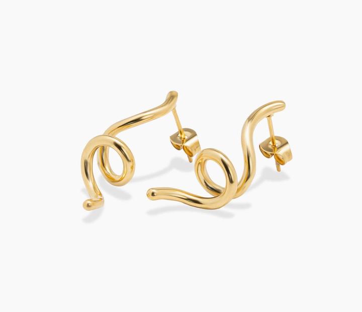 Actual product image Sensora Jewelry Swirly earrings (Stainless steel)