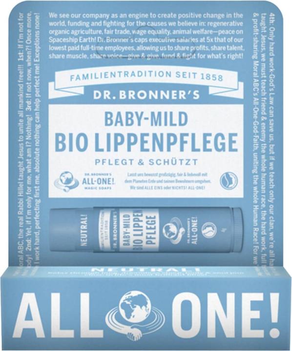 Immagine prodotto Dr. Bronner's Balsamo per labbra Bambino-Mite (Balsamo, 4 ml)