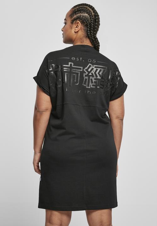 Actual product image Urban Classics Ladies Cut On Sleeve Printed Tee Dress (XS)