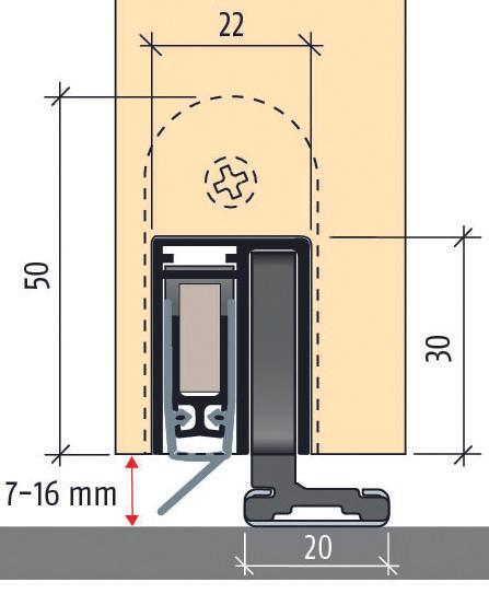 Image du produit Planet Joints d'étanchéité de porte SN pour portes coulissantes