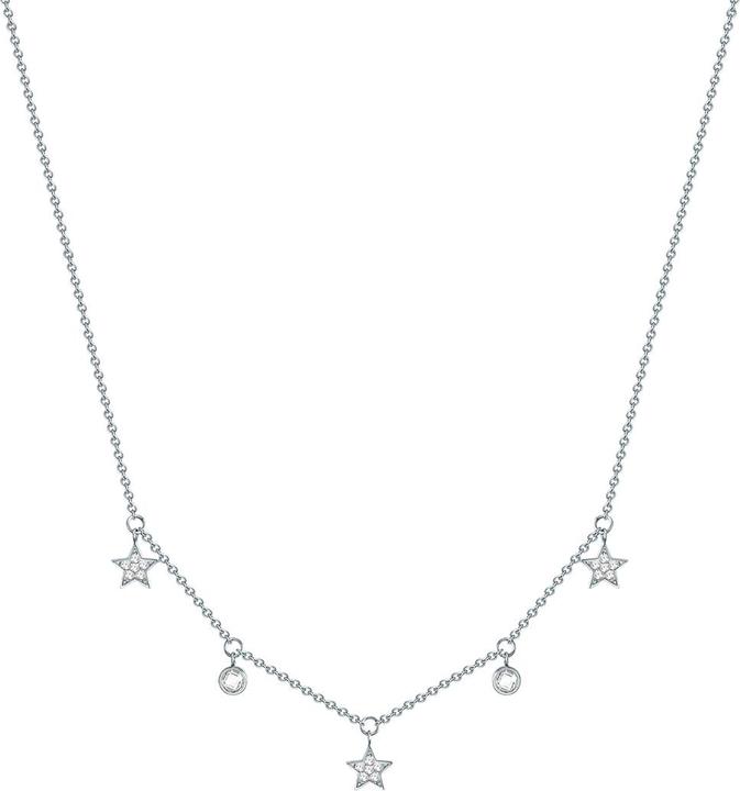 Immagine prodotto Eastside Catena da donna Star Stainless Steel Preciosa argento 40,0 cm di base + 5,0 cm di estensione - 29778 (Acciaio inossidabile, 40 - 45 cm)