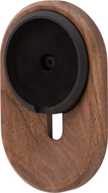 Actual product image Oakywood MagSafe iPhone Wall Mount - magnetic wall mount for iPhone - color Walnut -