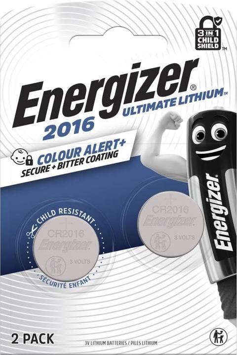 Immagine prodotto Energizer Pila a bottone CR 2016 3 V 2 pezzi 90 mAh litio E304205800 (2 pz., CR2016, 90 mAh)