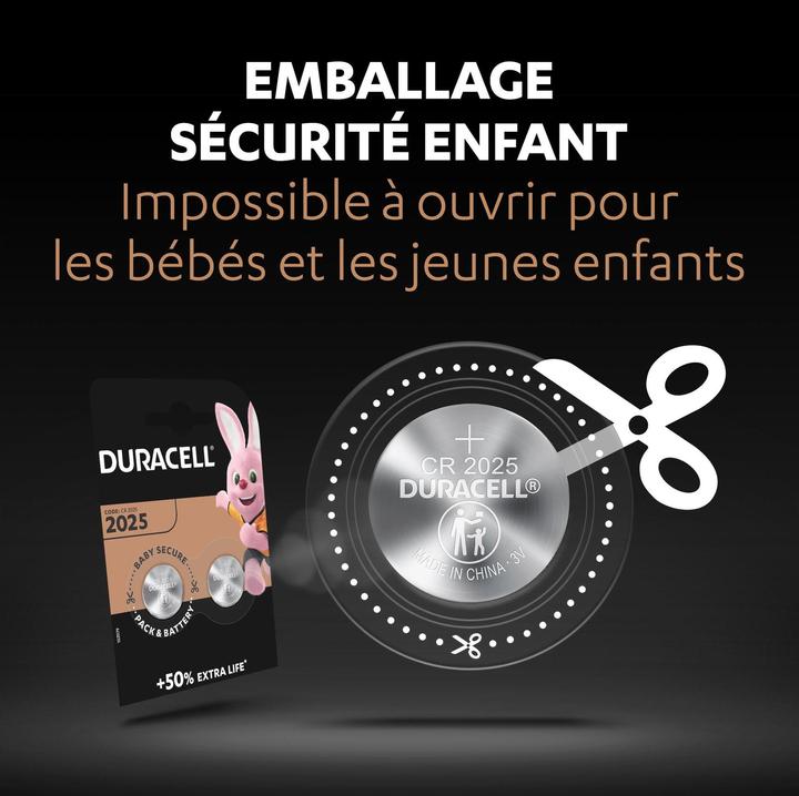 Image du produit Duracell Lithium CR2025 (2 pcs, CR2025, 165 mAh)