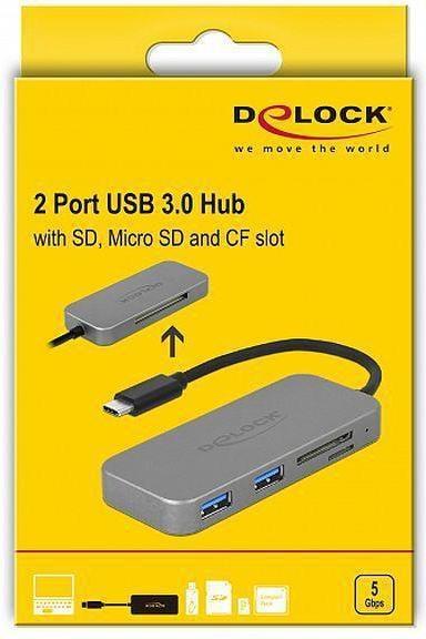 Produktbild Delock 64064 Dockingstation USB-Typ-C (USB-C, 2 Ports)