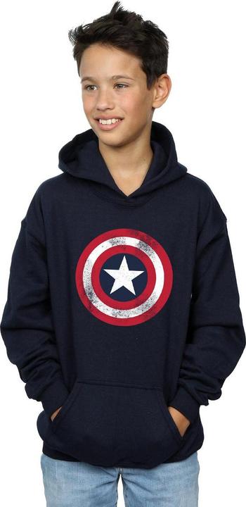 Produktbild Captain America Distressed Shield Kapuzenpullover Jungen (140, 146)