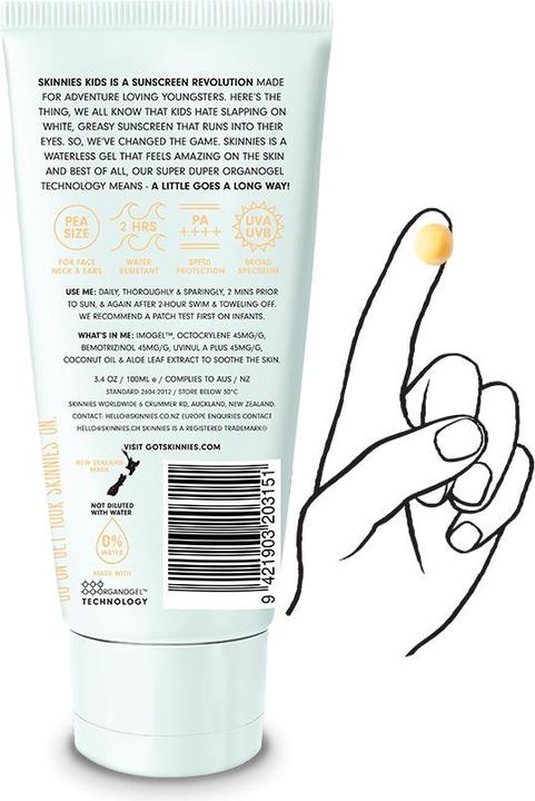 Actual product image Skinnies River Rascal (Sun cream face, SPF 50+, 100 ml, 111 g)