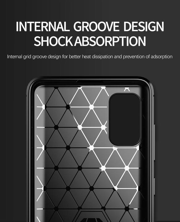 Produktbild Cadorabo TPU Ultra Slim carbon edelstahl Kombi Cover (Samsung Galaxy A41)