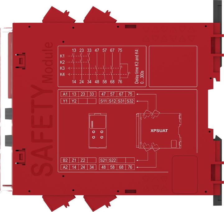 Produktbild Schneider Electric XPSUAT33A3AC 10FKT 1K 3+3S 1Ö2T 48-240V FZ Sicherheitsrelais