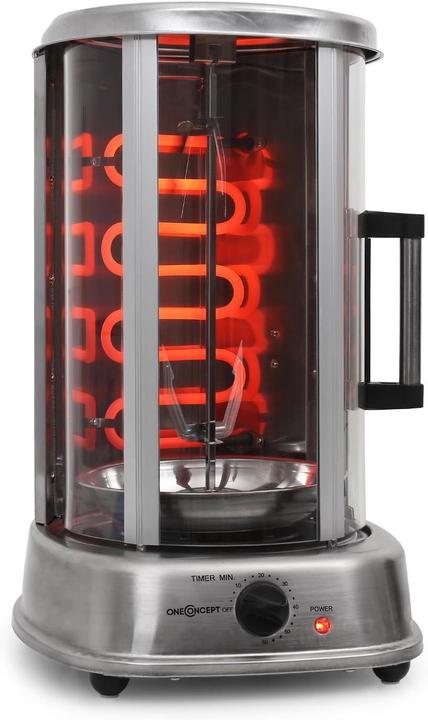 Produktbild OneConcept Kebap Master Dönergrill, Schiebetür Silber
