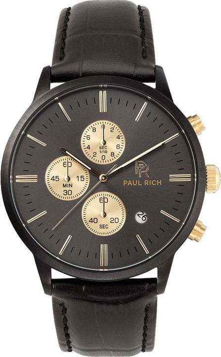 Immagine prodotto Paul Rich Cronografo in pelle nera Zenith (Orologio da polso analogico, 42 mm)