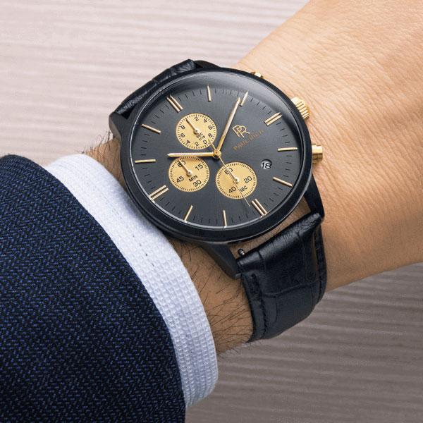 Immagine prodotto Paul Rich Cronografo in pelle nera Zenith (Orologio da polso analogico, 42 mm)