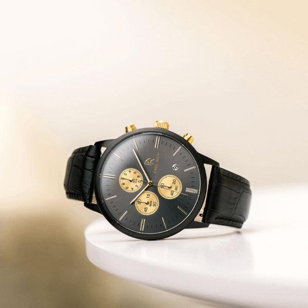 Immagine prodotto Paul Rich Cronografo in pelle nera Zenith (Orologio da polso analogico, 42 mm)
