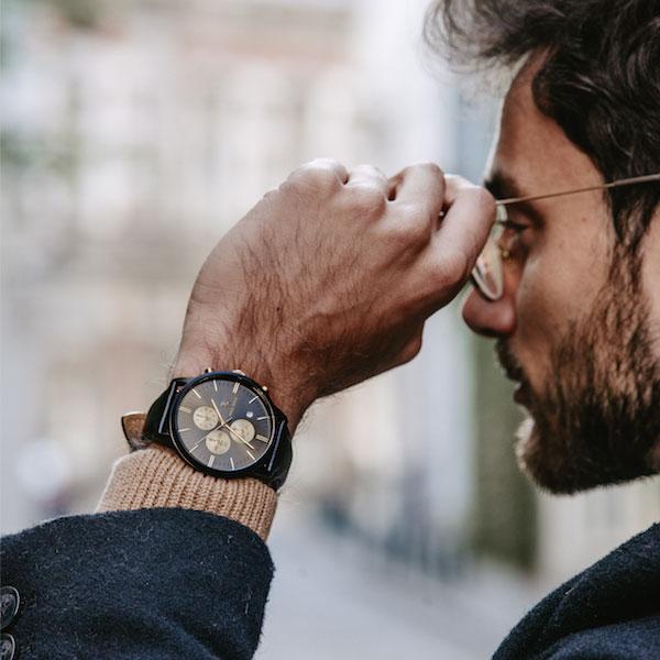 Immagine prodotto Paul Rich Cronografo in pelle nera Zenith (Orologio da polso analogico, 42 mm)
