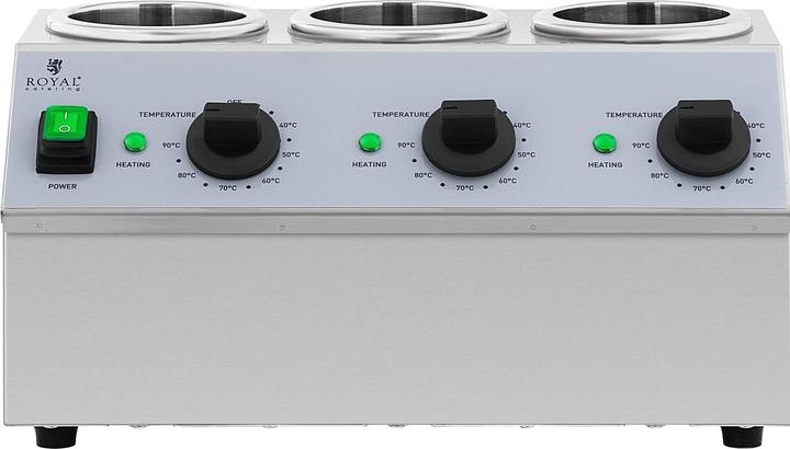 Produktbild Royal Catering Sossenwärmer Saucenwärmer 3 x 1 L Flaschen Saucen warmhalten 40 - 90 °C 550 W