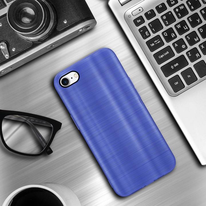 Actual product image Cadorabo Case for Apple iPhone 7 / 7S / 8 / SE 2020 in TPU Brushed Camera Protection LM160 Style (Apple iPhone 7, Apple iPhone SE (2nd Gen))