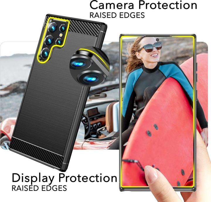 Image du produit Nalia Étui en silicone aspect carbone (Samsung Galaxy S24 Ultra)