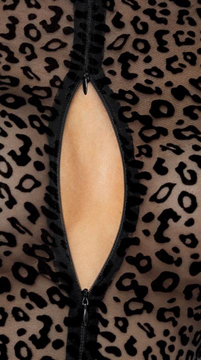Productafbeelding Noir Handmade Luipaard-vlokbodysuit (M)