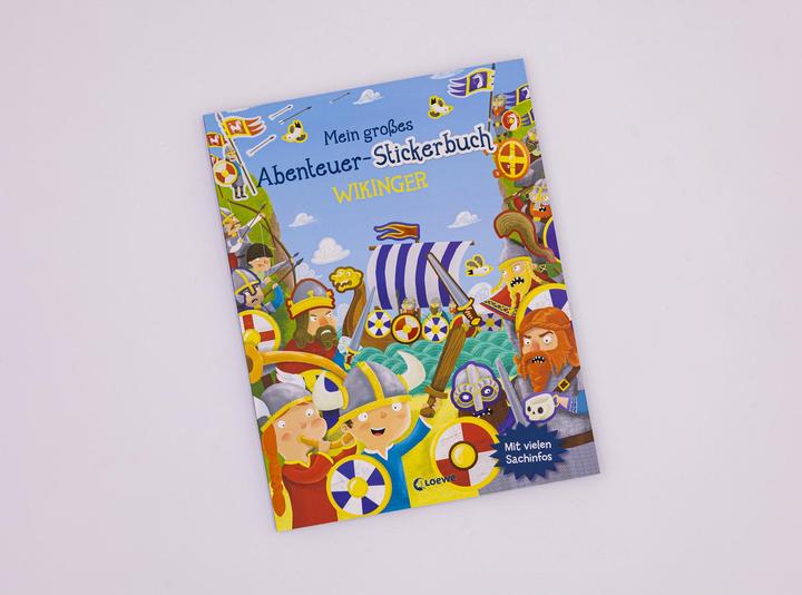 Produktbild Mein grosses Abenteuer-Stickerbuch - Wikinger (Deutsch, Joshua George, Ed Myer, Anna Taube, Loewe Kreativ, 2022)