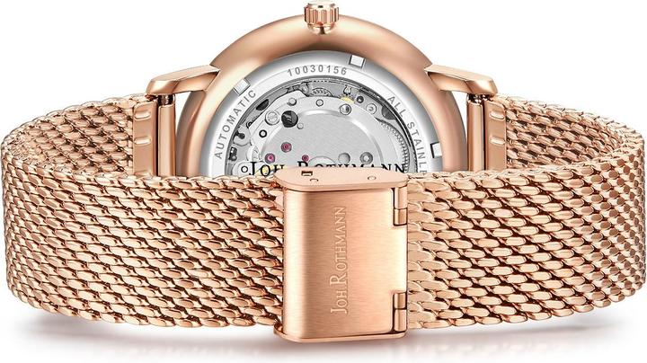 Immagine prodotto John Rothmann Orologio automatico da uomo Friedrich in acciaio inox oro rosa - 26875 (Orologio da polso analogico, 38.50 mm)