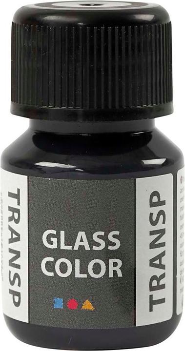 Productafbeelding Creativ Company Glasverf, transparante kleur - zwart, 30 ml (Transparante kleur, 30 ml)