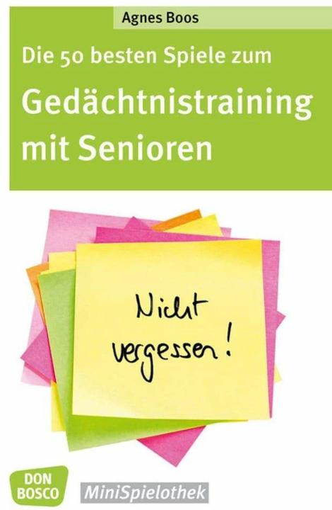 Produktbild Die 50 besten Spiele zum Gedächtnistraining mit Senioren (Deutsch, Agnes Boos, 2020)