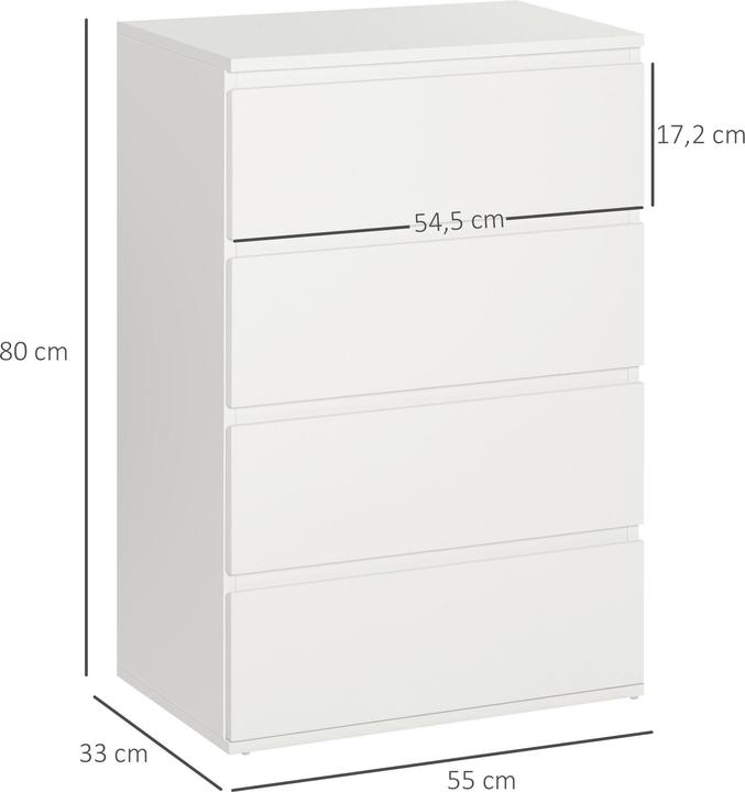 Produktbild Homcom Kommode (55 x 33 x 80 cm)