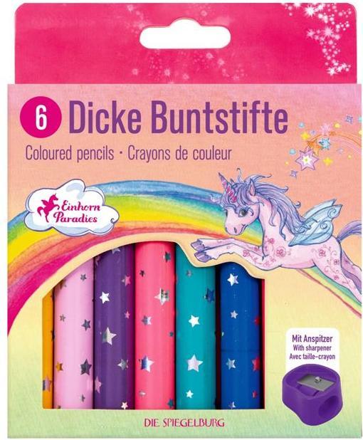 Produktbild Die Spiegelburg Dicke Farbstifte Einhorn Paradies (Mehrfarbig, 6 x)