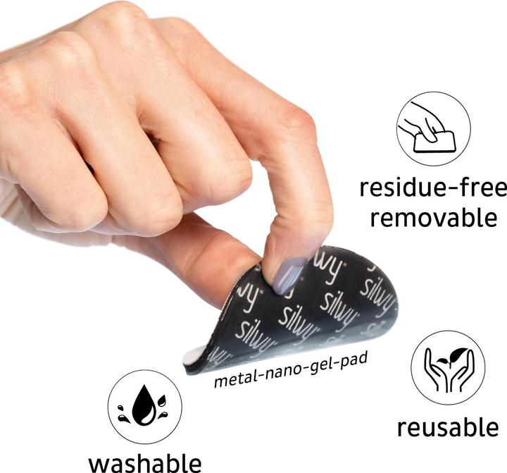 Immagine prodotto Silwy Cuscinetti in gel nano metallico, set di 4, 6,5 cm (4 x)