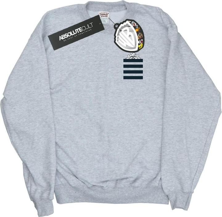 Looney Tunes Taz Stripes Faux Pocket Sweatshirt