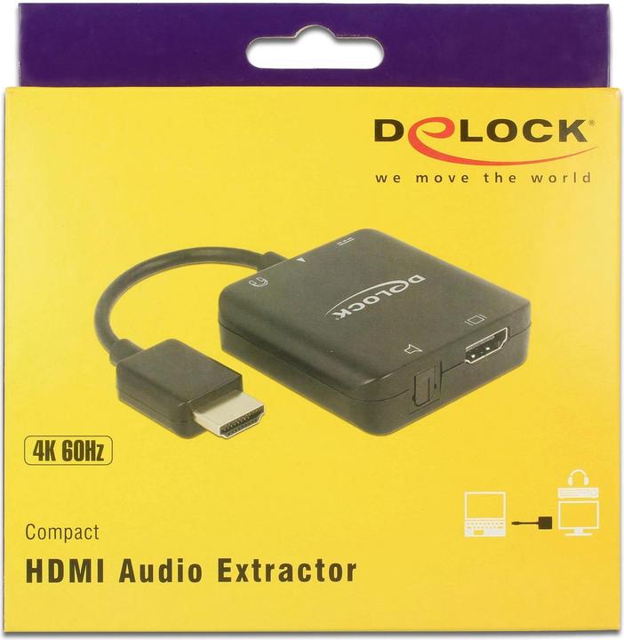 Actual product image Delock HDMI Audio 5.1 Extractor, 4K, 60Hz (HDMI, 15.30 cm)