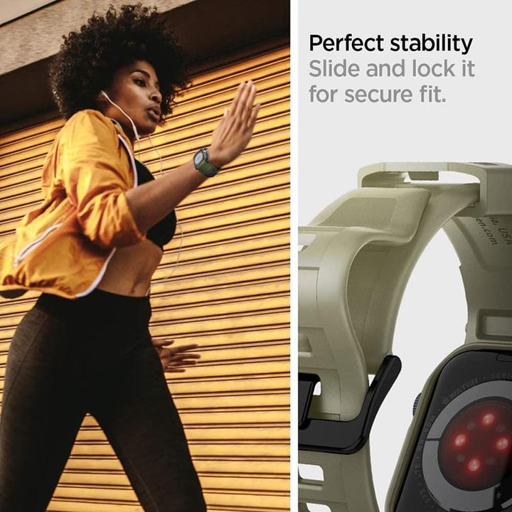 Produktbild Spigen RUGGED ARMOR?PRO? APPLE WATCH 4 / 5 / 6 / 7 / 8 / SE (44 / 45 MM) VINTAGE KHAKI (44 mm, 45 mm, Thermoplastisches Polyurethan (TPU))