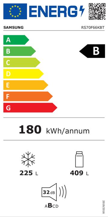 Energy Label Samsung RS70F66KBT (634 l)