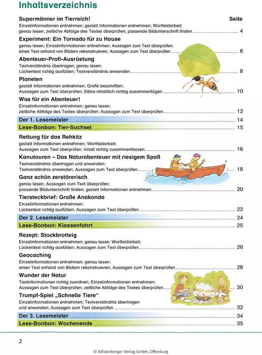 Produktbild Das Übungsheft Lesen 4 (Deutsch, Sabine Stehr, 2024)