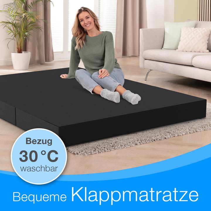Actual product image Bestschlaf Klappmatratze, 3-teilige Faltmatratze, Reisebett, Gästematratze (140 x 195 cm, Foam core)