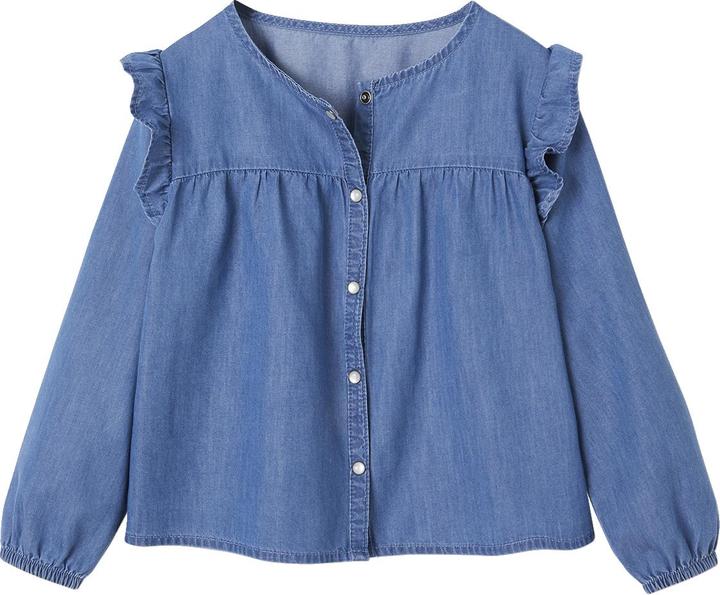 Produktbild Vertbaudet Mädchen Jeansbluse mit Volants (134)