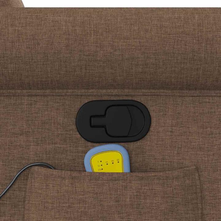 Immagine prodotto VidaXL Poltrona massaggiante con ausilio stand-up in tessuto marrone