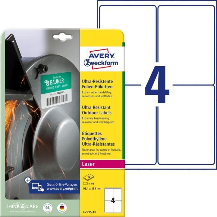 Immagine prodotto Avery Etichette in pellicola ultraresistente