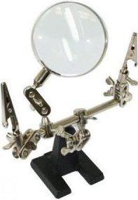Actual product image Goobay Soldering aid / third hand with magnifying glass 2.5x magnification (Third hand)