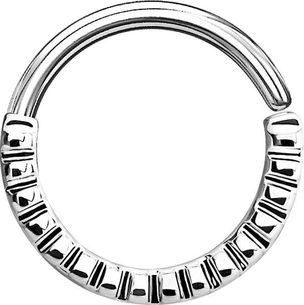 Star Piercing Septum Ring gerillt silber (Messing)
