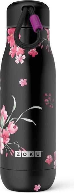 ZOKU Edelstahl Trinkflasche M 500ml Midnight Floral (0.50 l)