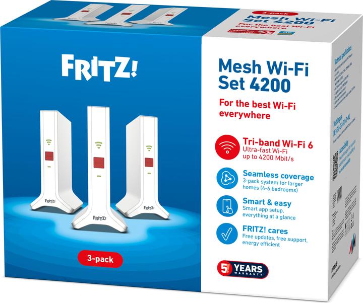 Image du produit AVM FRITZ!Mesh Set 4200 3-pack International (2400 Mbit/s, 600 Mbit/s)
