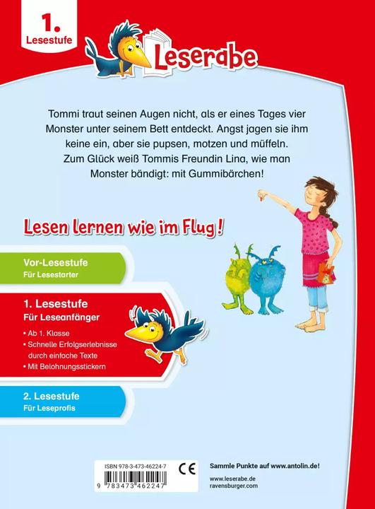 Produktbild Ravensburger Achtung, die Motz-Monster kommen! - Leserabe 1. Klasse - Erstlesebuch für Kinder ab 6 Jahren (Deutsch, Susan Niessen, 2022)