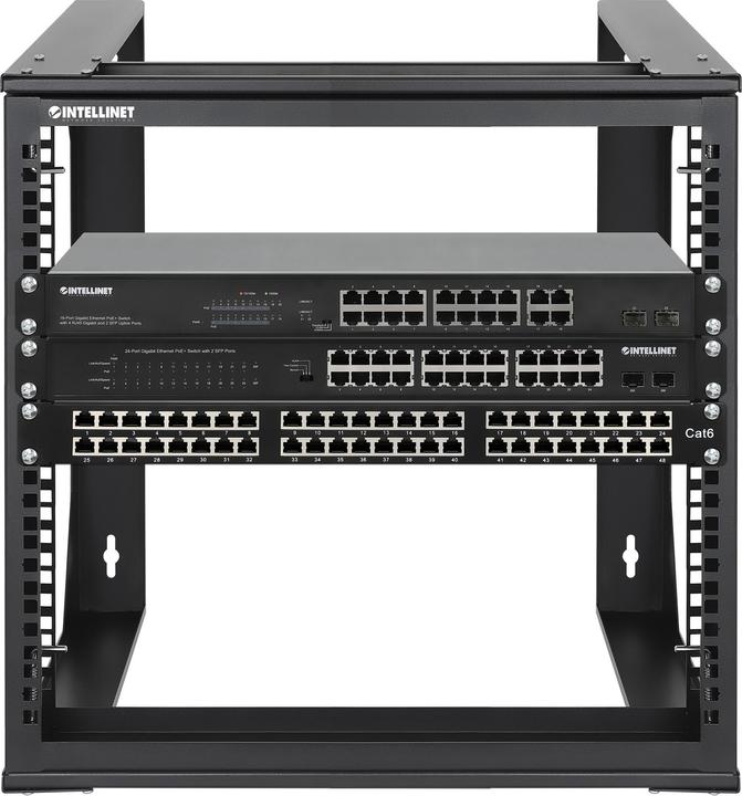 Productafbeelding Intellinet 19" laboratoriumrek voor wandmontage, 2 draagrails, 9 U (10.87 HE, 19 inch rek)