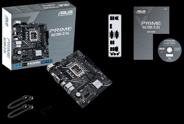 Actual product image ASUS PRIME H610M-D D4 (LGA 1700, Intel H610, mATX)