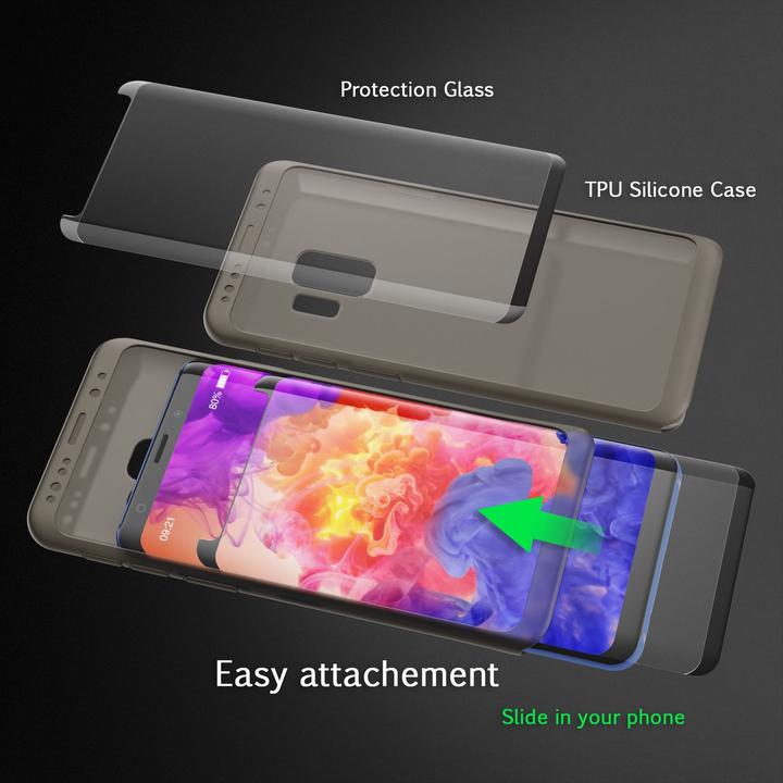 Immagine prodotto Nalia Custodia per cellulare a 360 gradi (Samsung Galaxy S9)