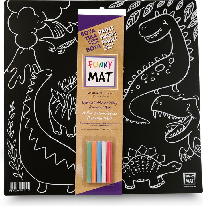 Actual product image Funny Mat Reusable Painting Mat - DINOSAURS
